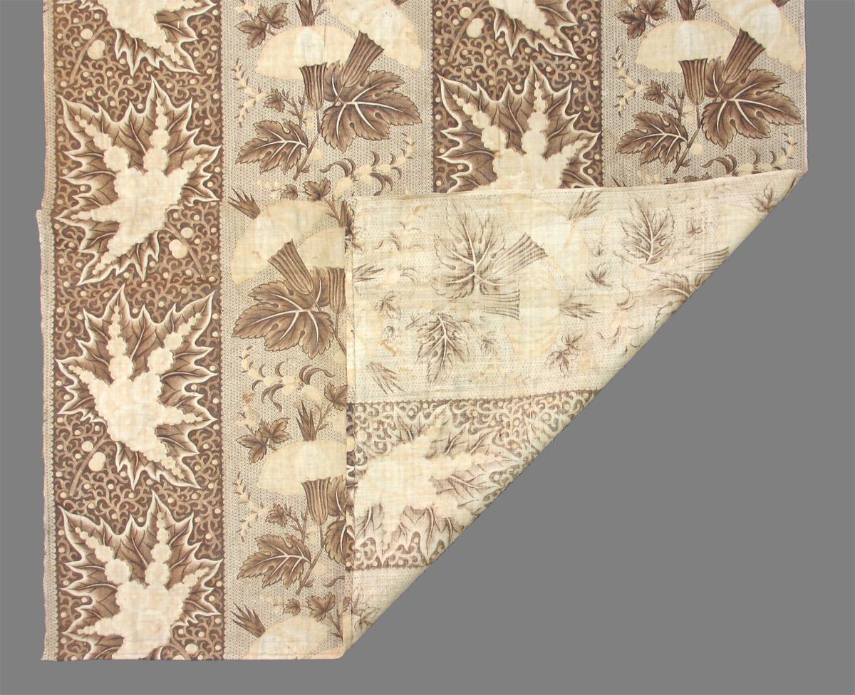 1962.0001 textile, printed folded corner