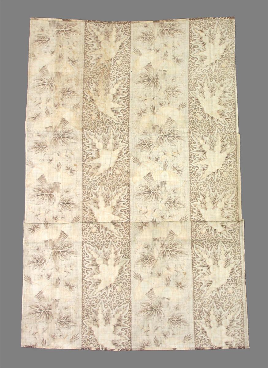 1962.0001 textile, printed reverse