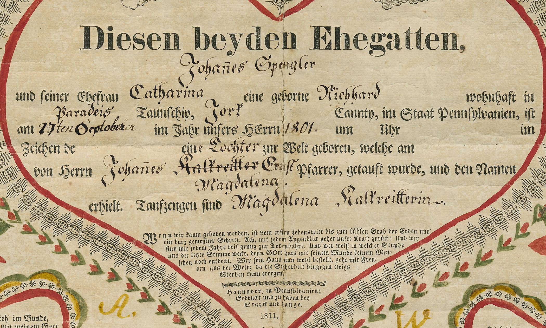 2007.0005.001 Fraktur, detail 1