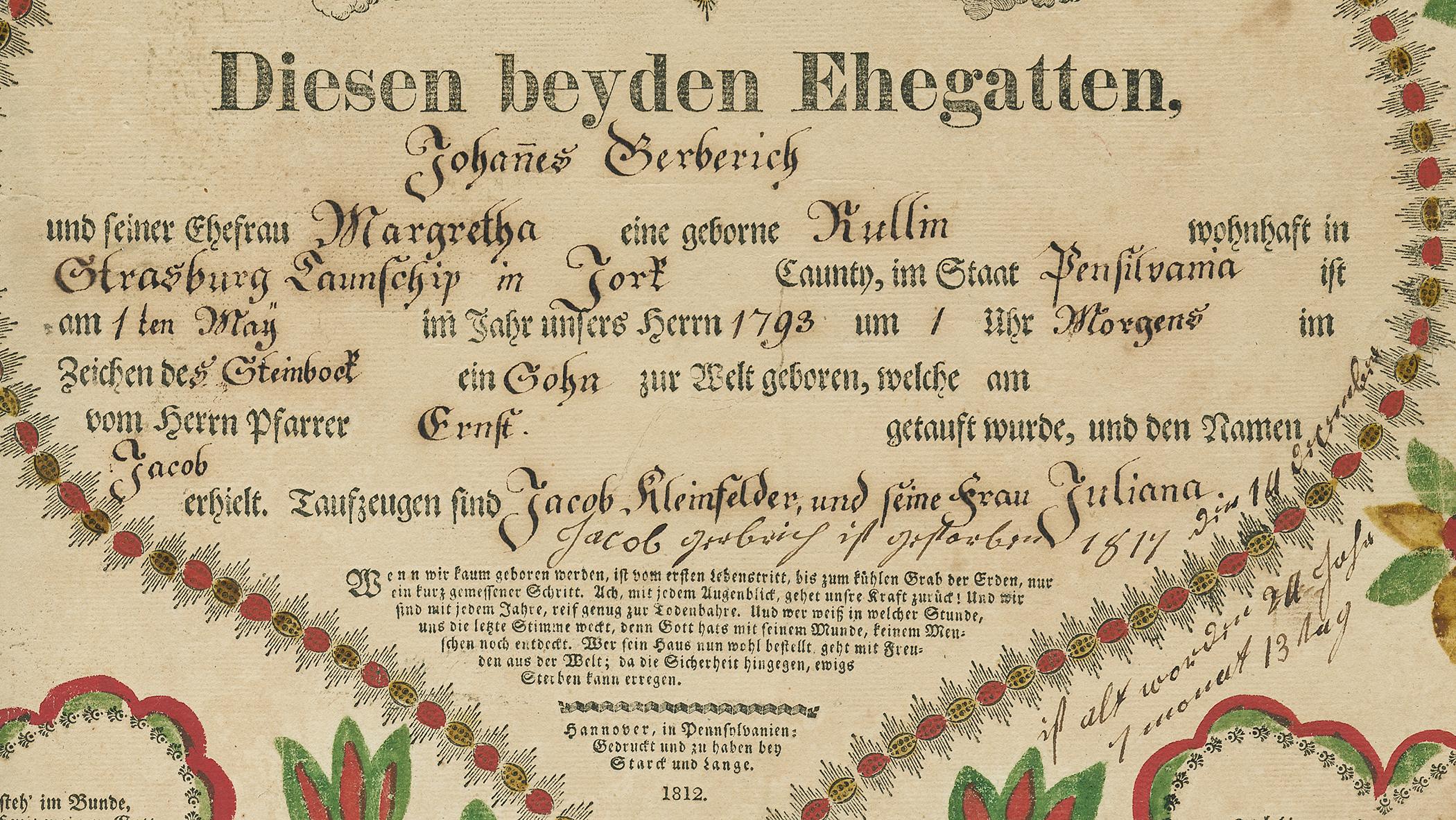 2007.0005.002 Fraktur, detail 1