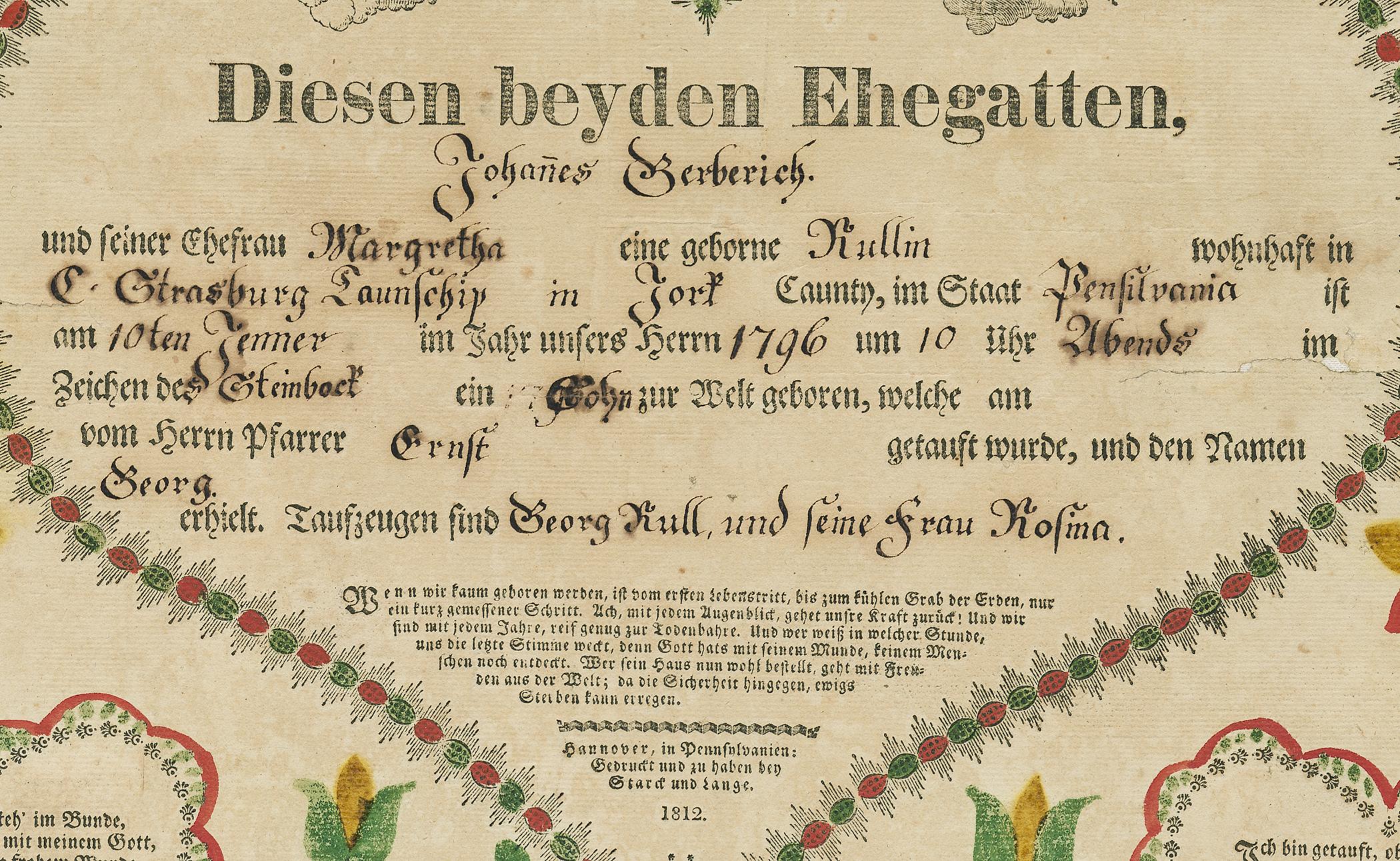 2007.0005.003 Fraktur, detail 1