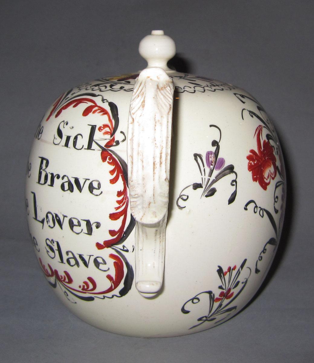 2009.0021.015 A,B Creamware teapot handle