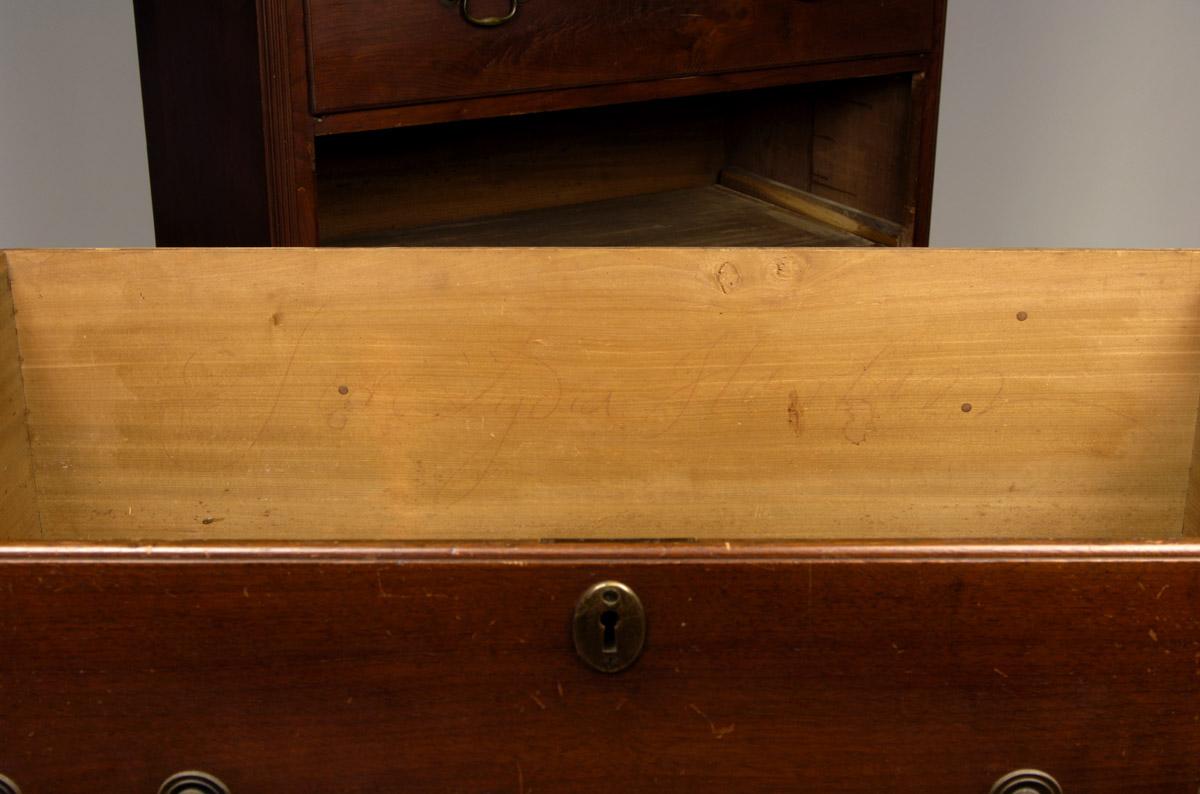 2007.0017 Chest of drawers, chest on frame (detail 2)