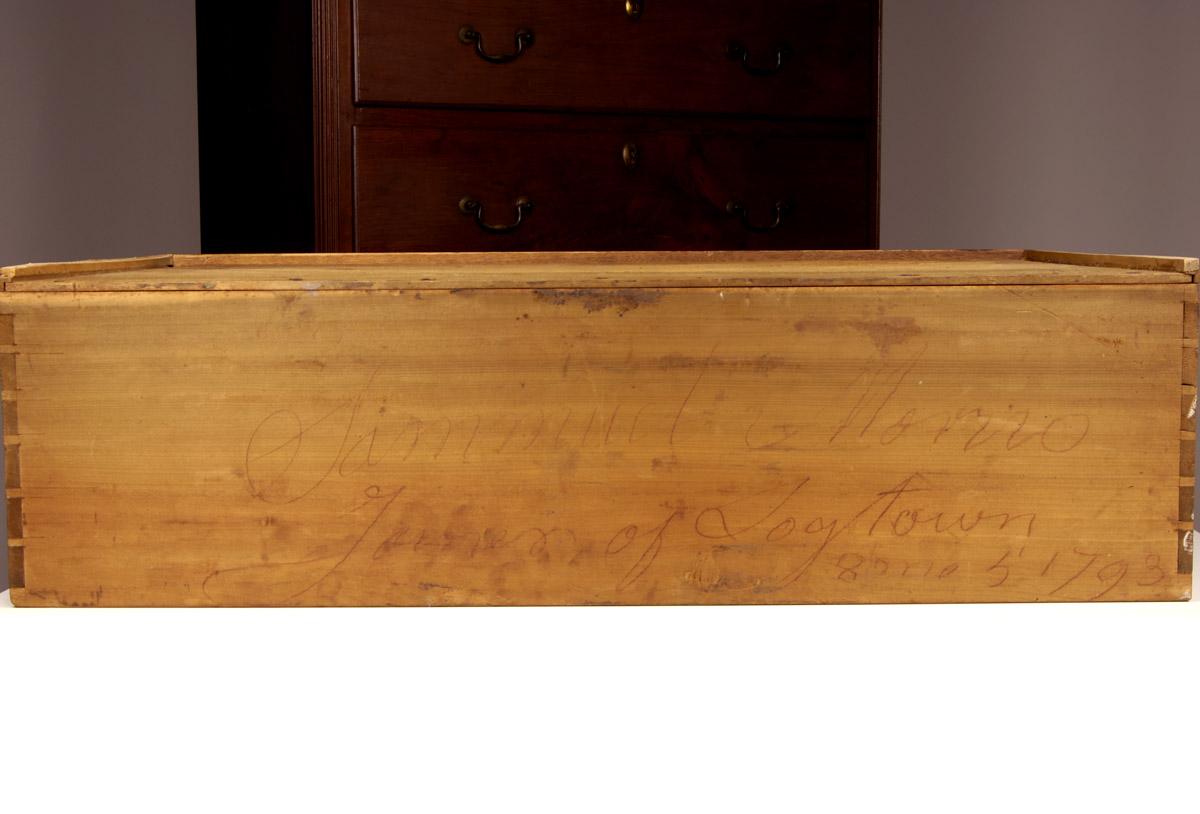 2007.0017 Chest of drawers, chest on frame (detail 3)