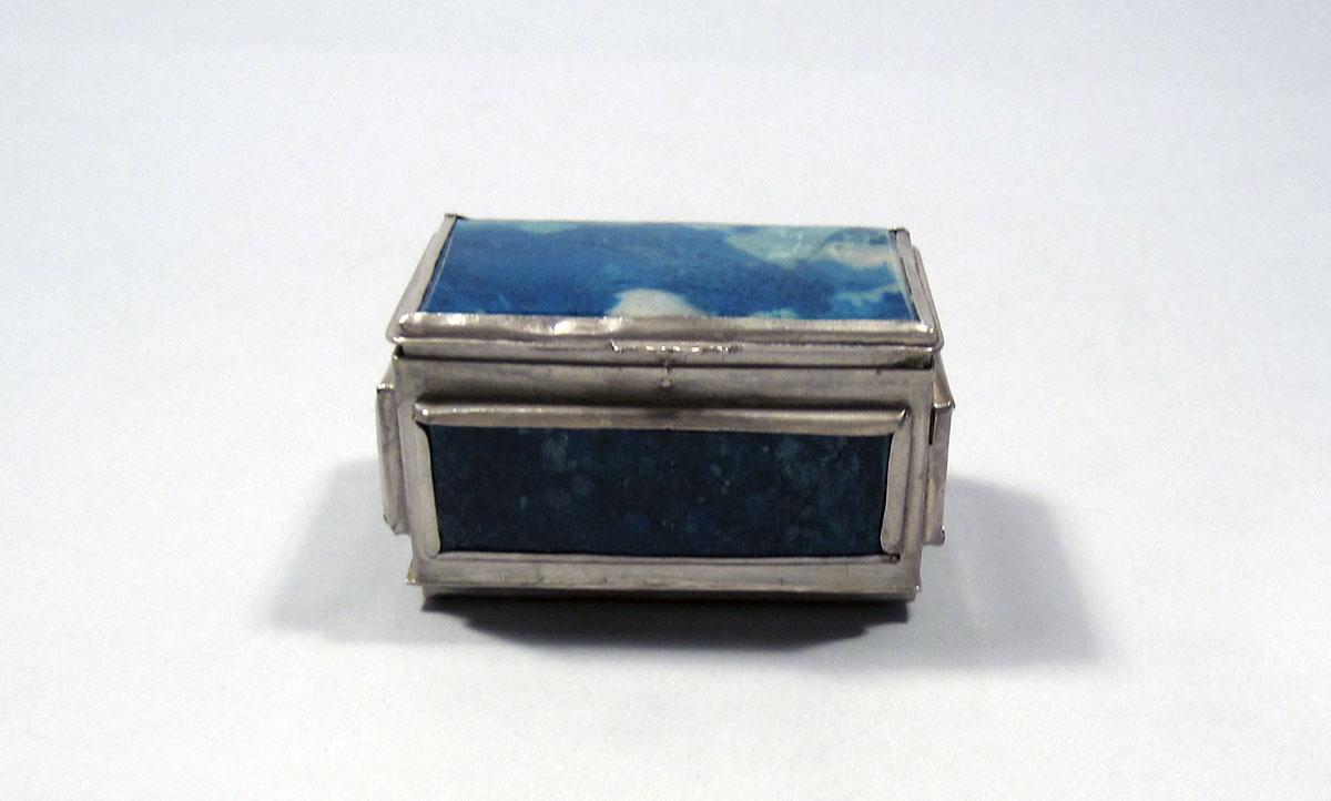 1958.2318 Silver and Lapis lazuli Box