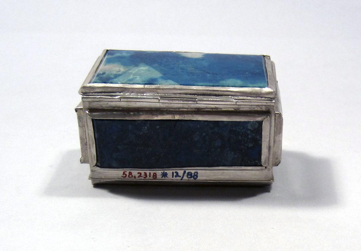 1958.2318 Silver and Lapis lazuli Box back