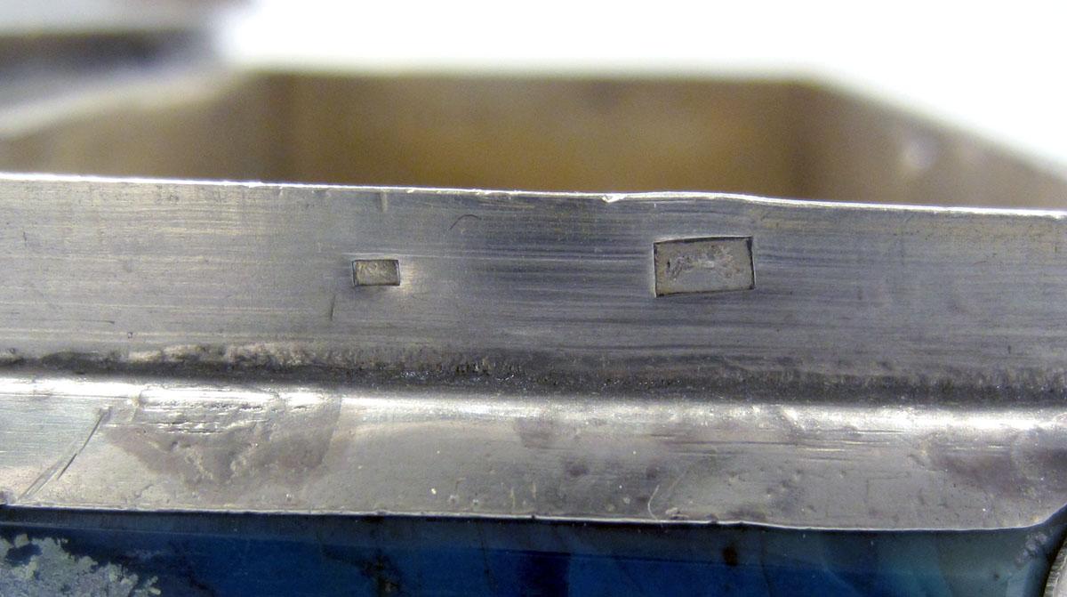 1958.2318 Silver and Lapis lazuli Box mark 1