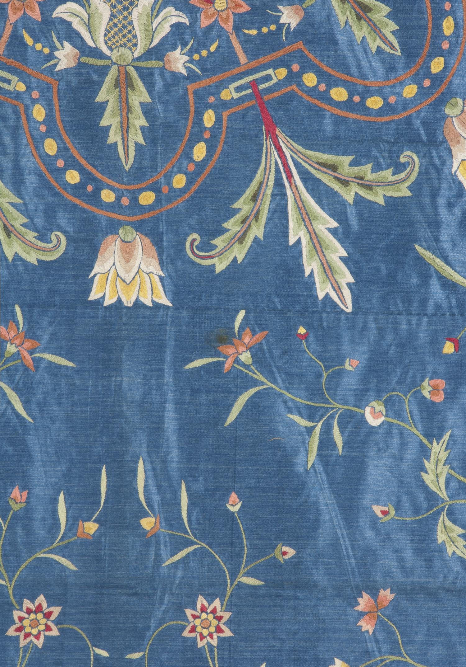 2007.0022 Silk Coverlet (detail 1)