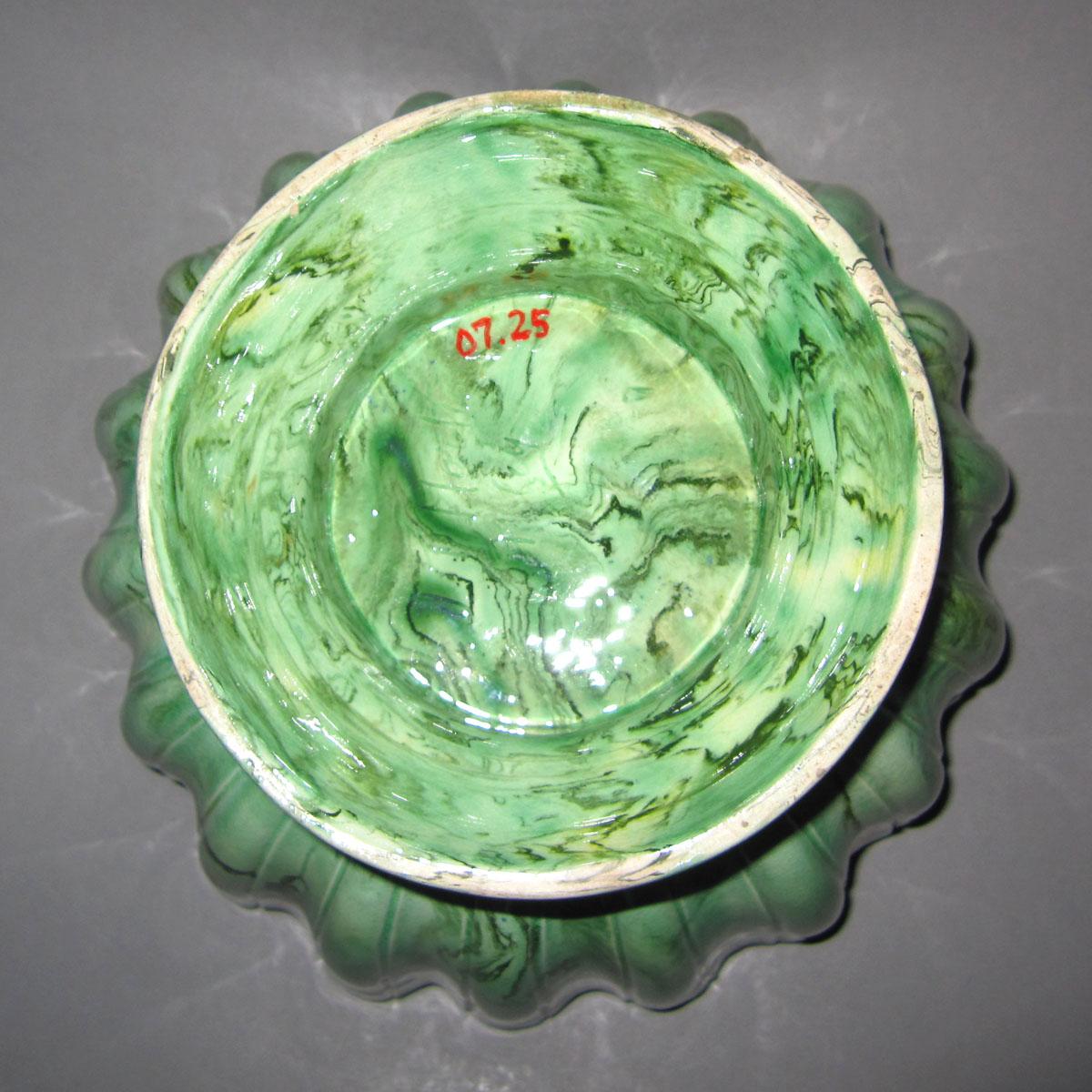 2007.0025 Agateware bowl underside