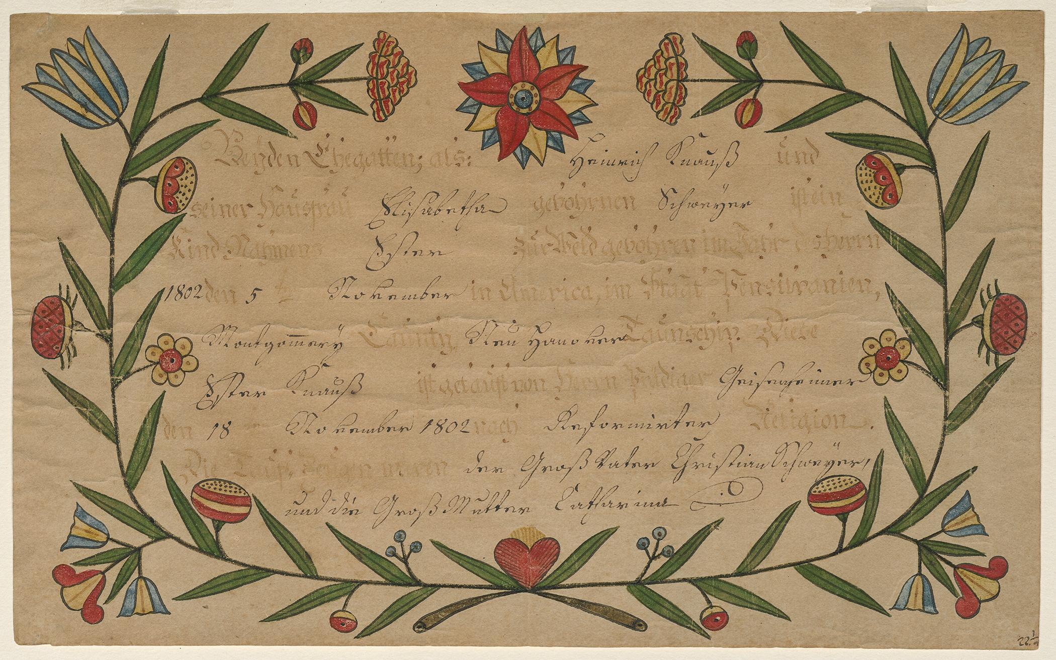 2008.0002 A Fraktur, view 1