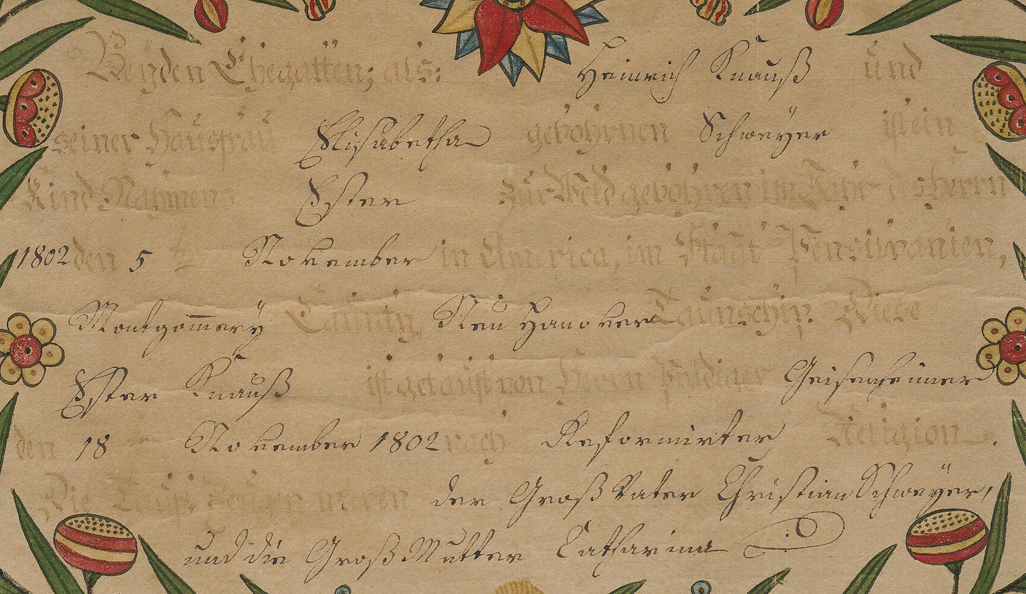 2008.0002 A Fraktur, detail 1