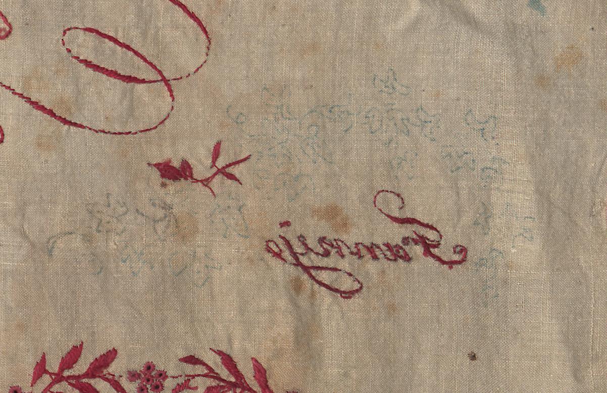 2008.0033.002 Sampler, Verso Detail 16