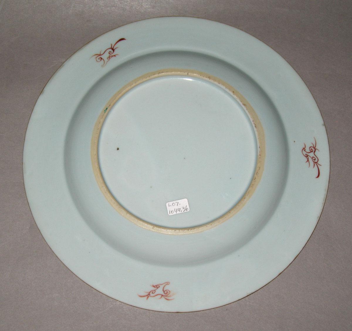 2008.0011.036 Chinese porcelain plate, back