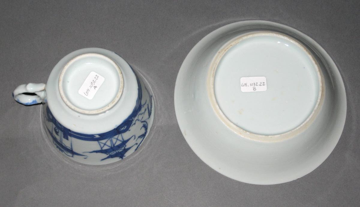 2008.0034.014 A, B Chinese porcelain teacup and saucer bottom