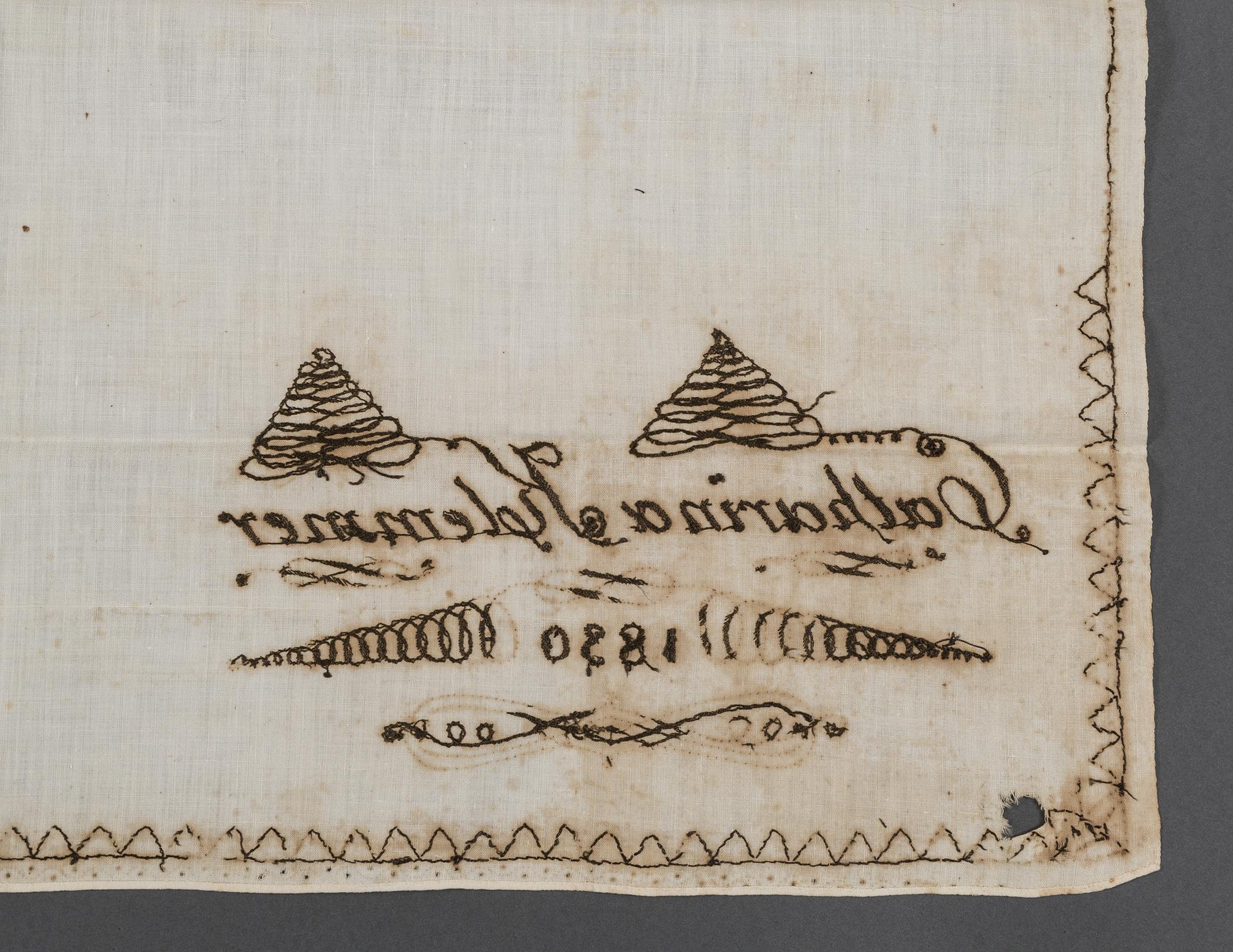 2008.0050.008 Handkerchief, detail 1, reverse