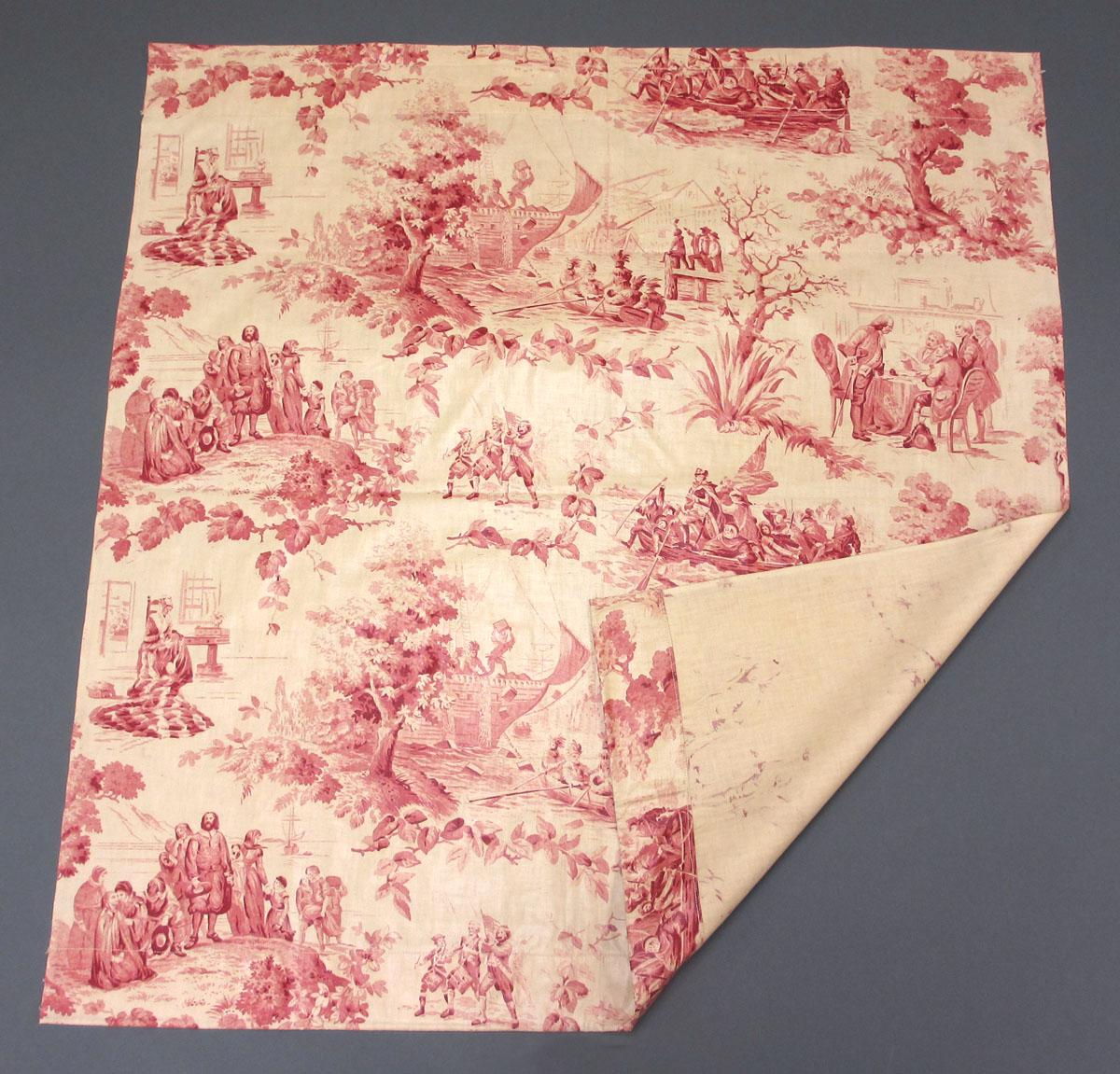 2008.0032 Textile, printed folded corner