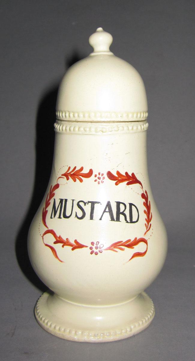 2008.0031 D,E Creamware mustard pot