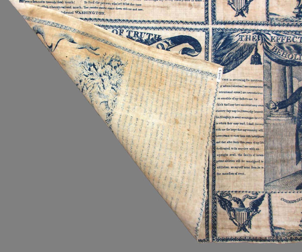 2008.0009 textile, printed folded corner