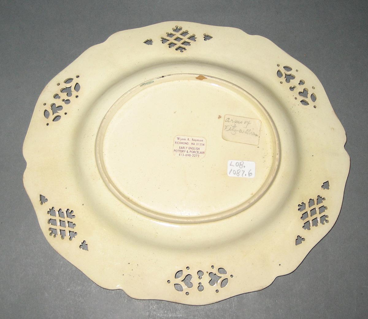 2008.0055.006 Creamware dish back