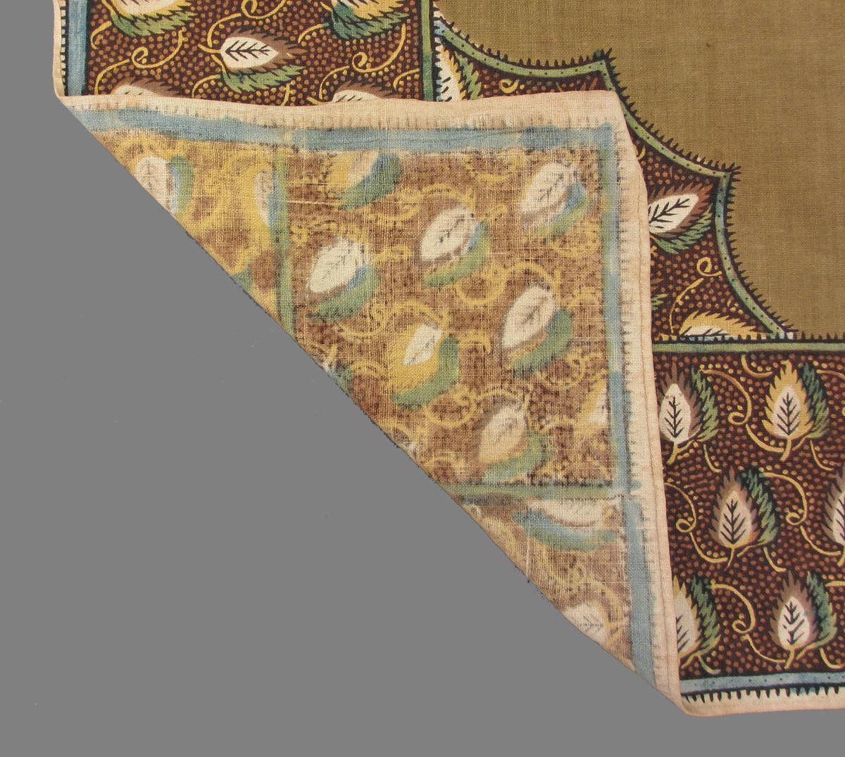 2009.0011 textile, printed folded corner