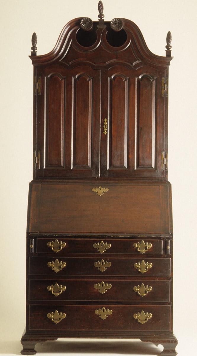 1958.2427 Desk and bookcase, view 2