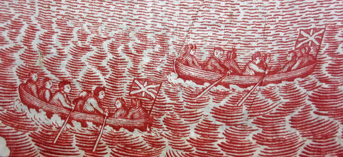 2009.0015.002 textile, printed design detail 2