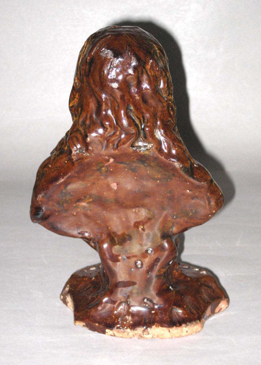 2009.0027 Redware bust of Milton back