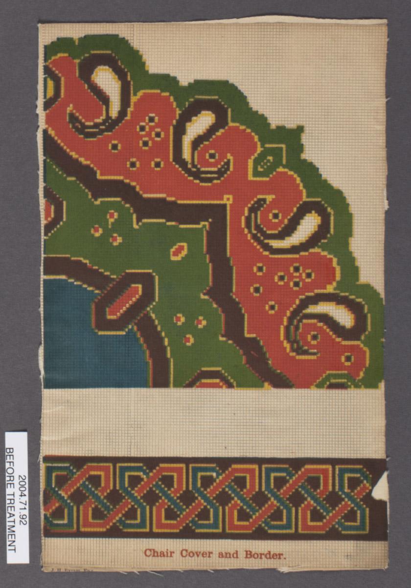 2004.0071.092 Pattern, before conservation treatment
