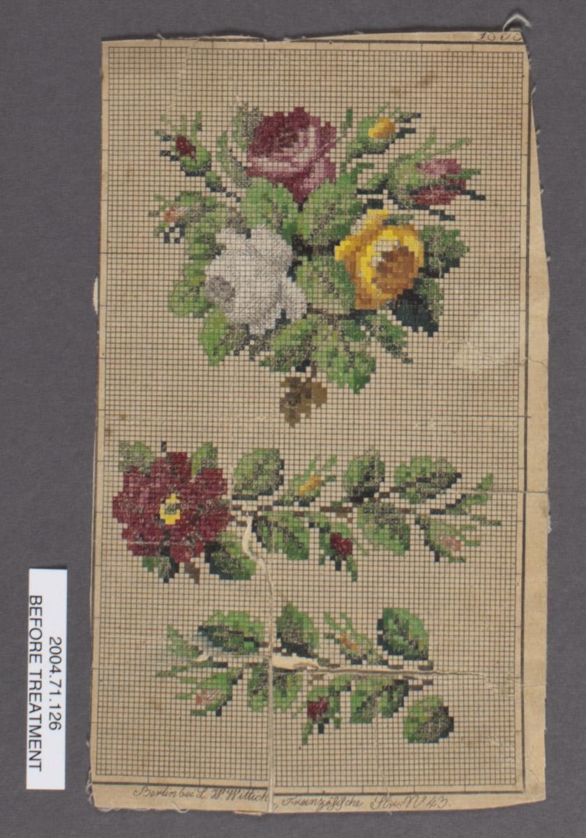 2004.0071.126 Pattern, before conservation treatment