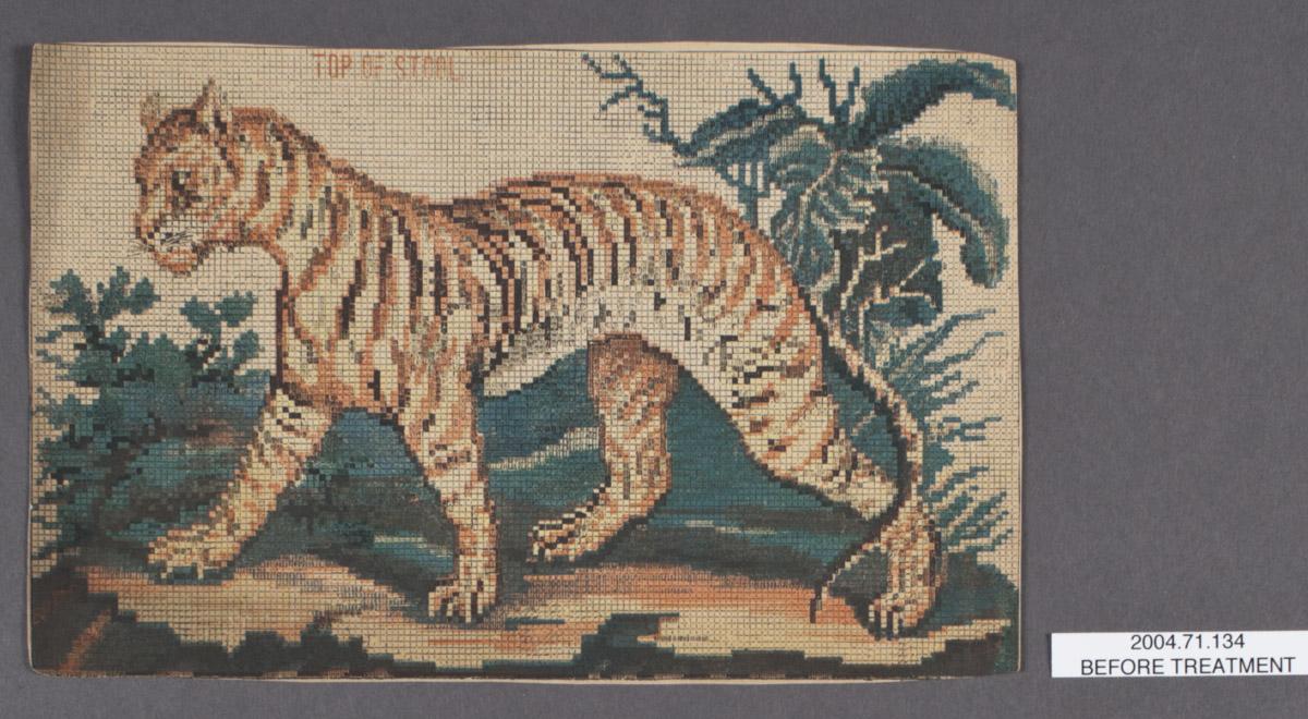 2004.0071.134 Pattern, before conservation treatment