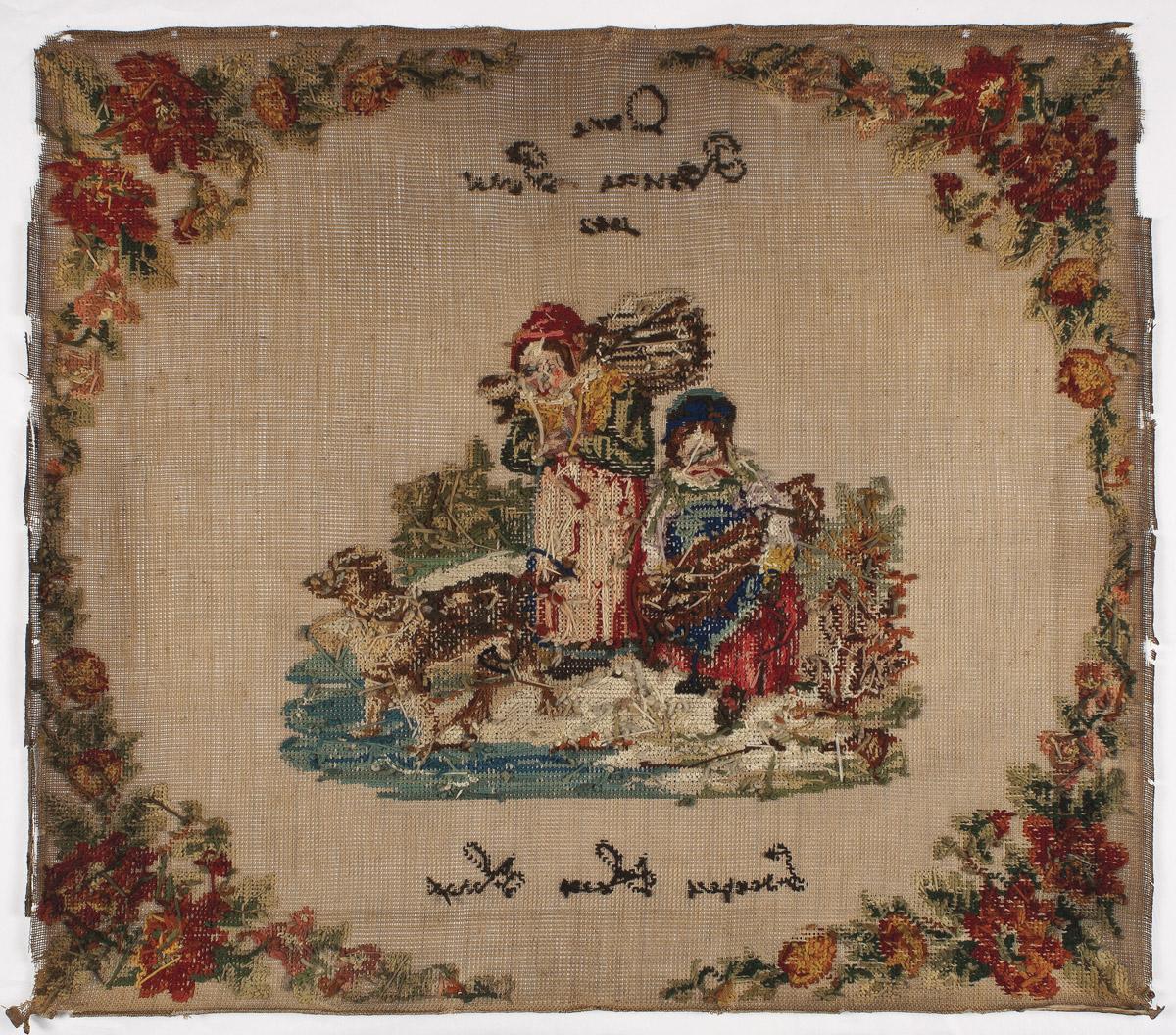 2009.0012.001 Needlework (unframed, reverse)
