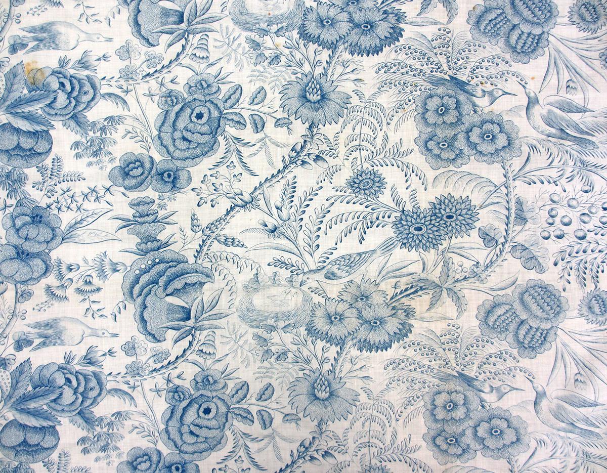 T1186 textile, printed design repeat