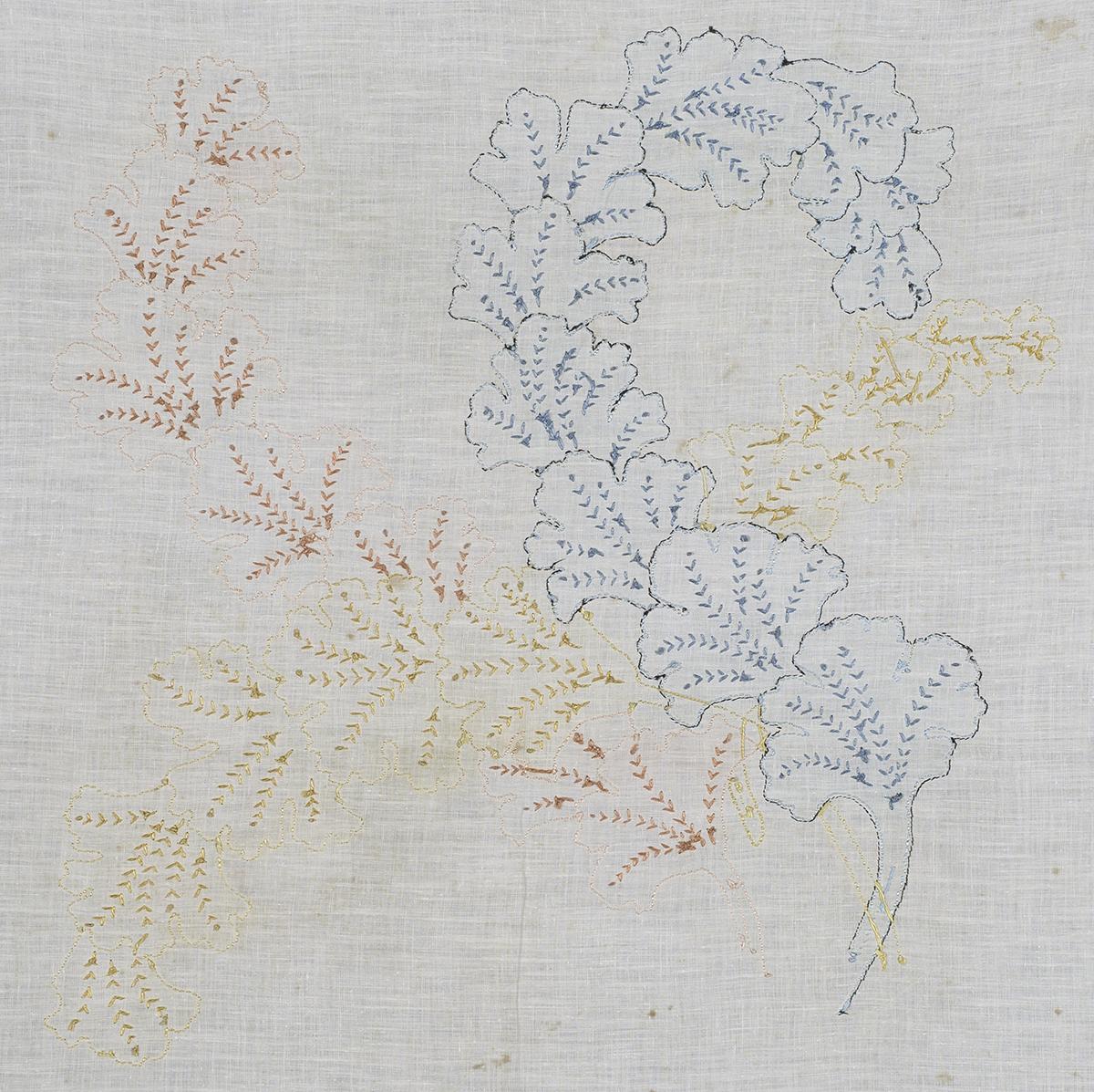 2009.0051.002 Needlework Picture, Verso Detail