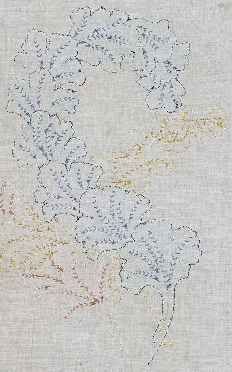 2009.0051.002 Needlework Picture, Verso Detail 2