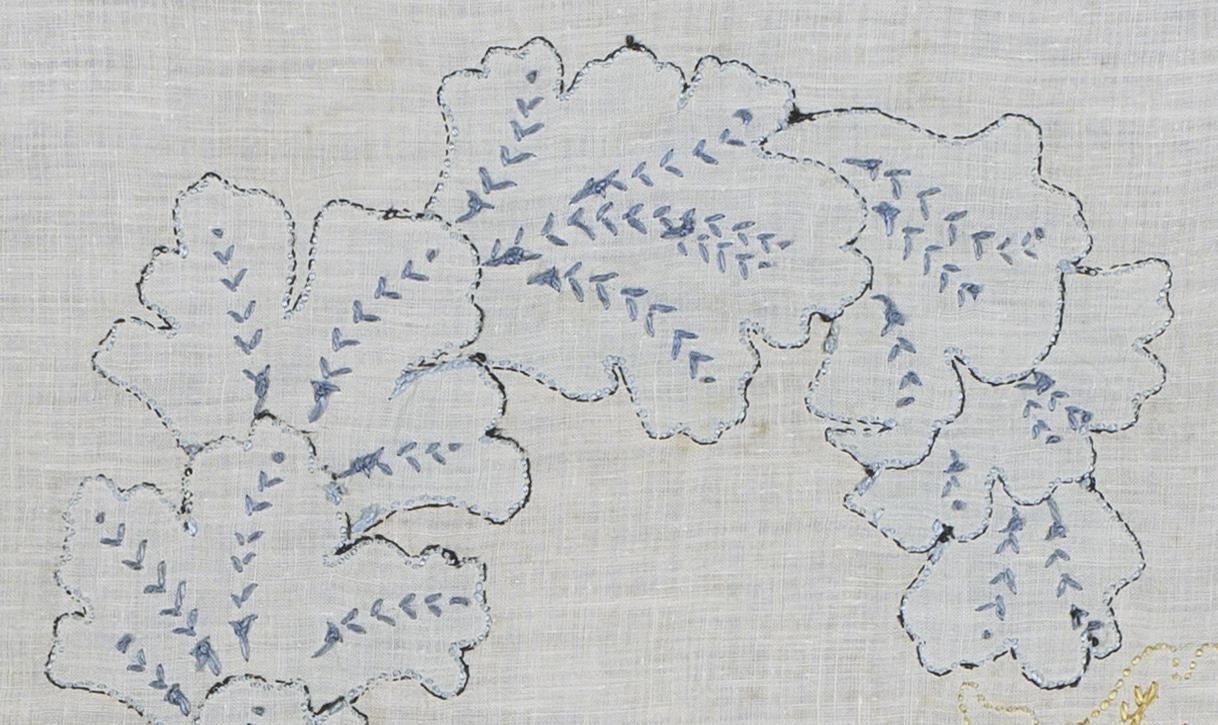 2009.0051.002 Needlework Picture, Verso Detail 5