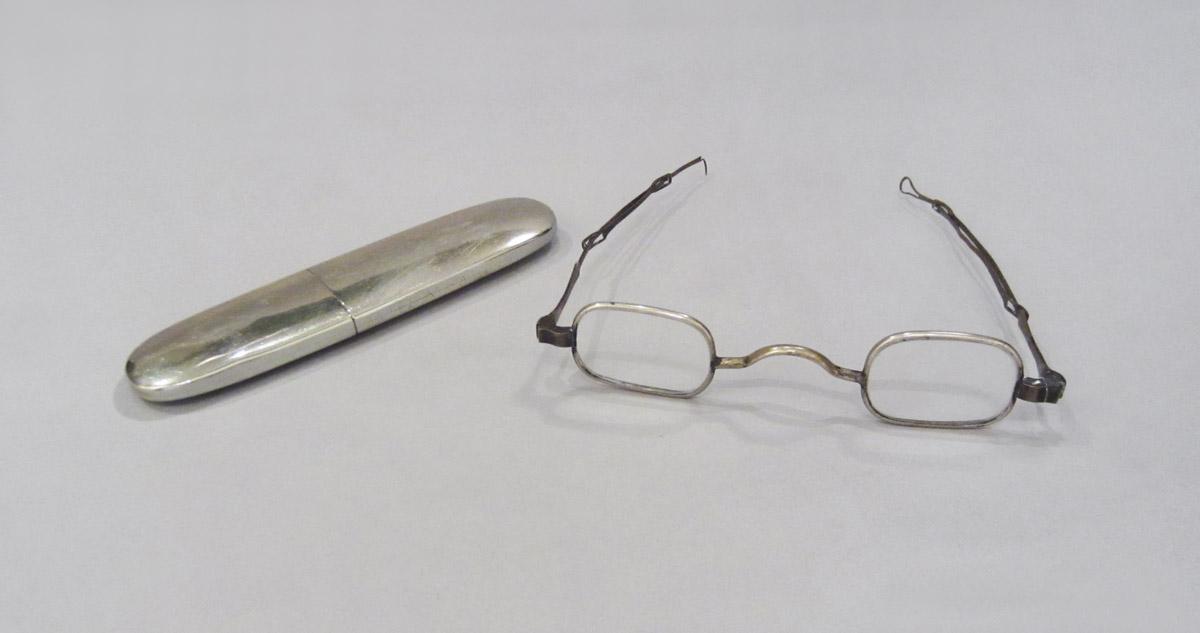 1958.2514 Spectacles, .2515 A, B Spectacles case