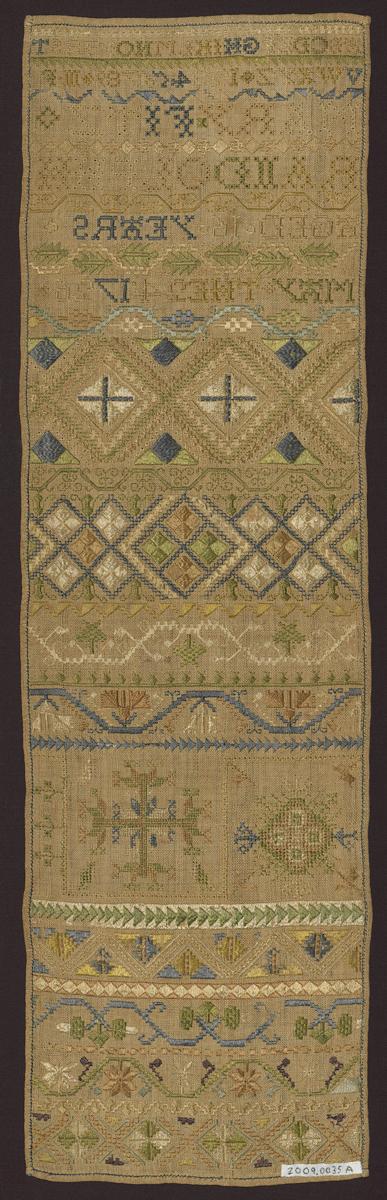 2009.0035 A Sampler, Verso