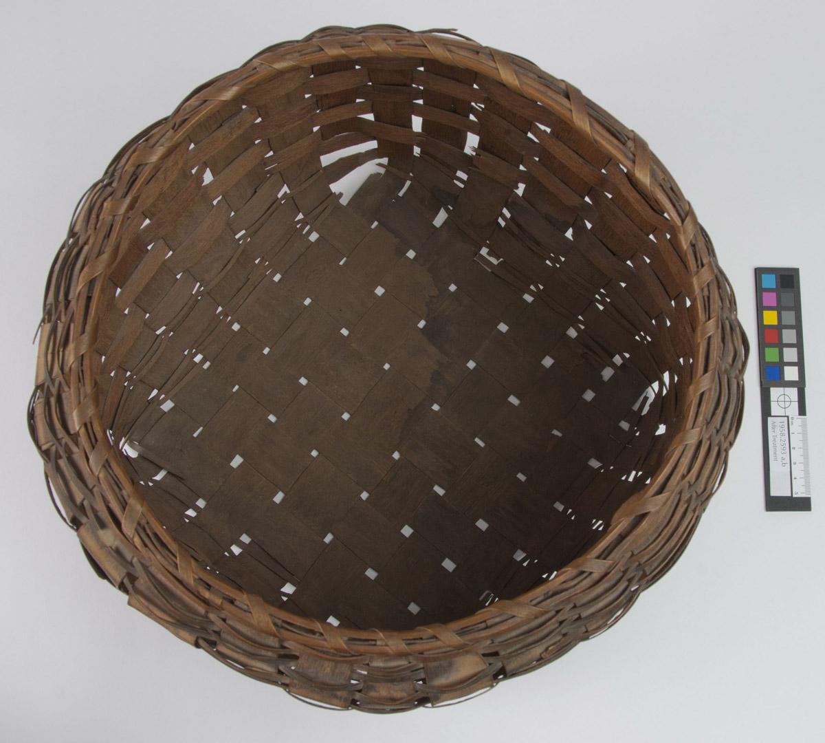 1958.2593 A Basket, interior, after conservation treatment