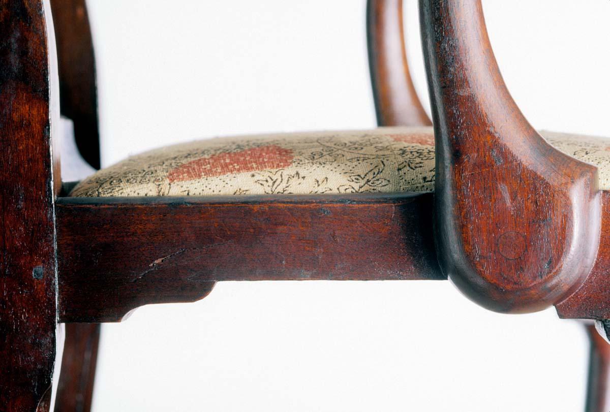 1958.2594 Chair, Armchair, detail 1